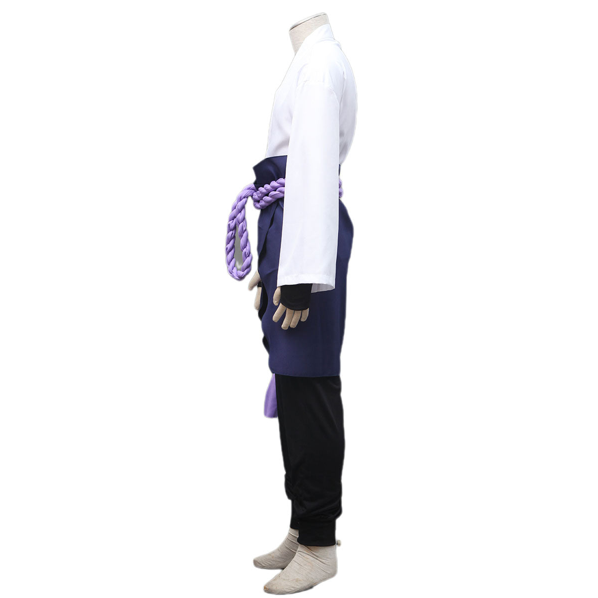 Naruto Shippuden Uchiha Sasuke Snake Organization Costume Outfit Kit with Wig