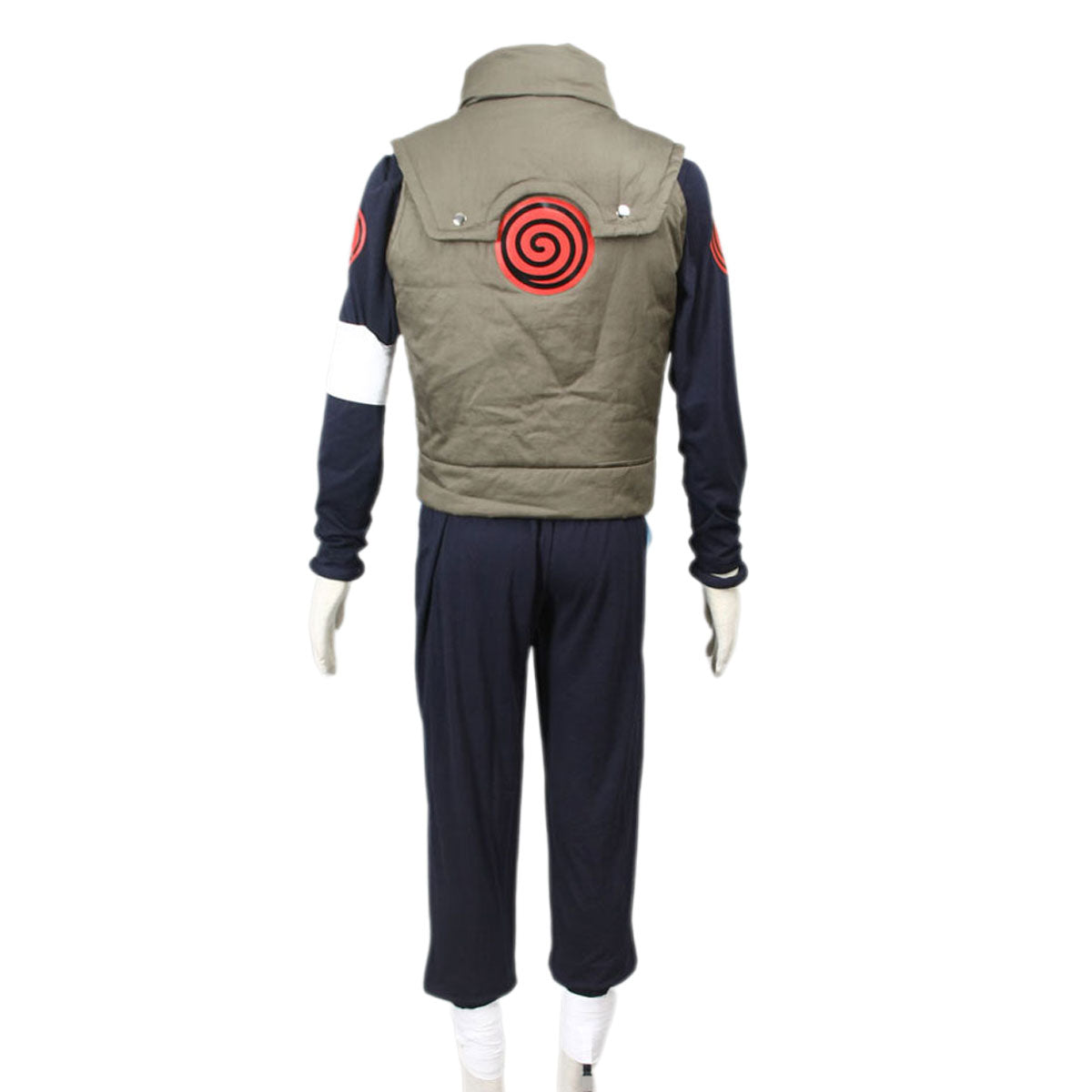 7 PCS Naruto Costume Asuma Cosplay Full Outfit with Headband for Men and Kids