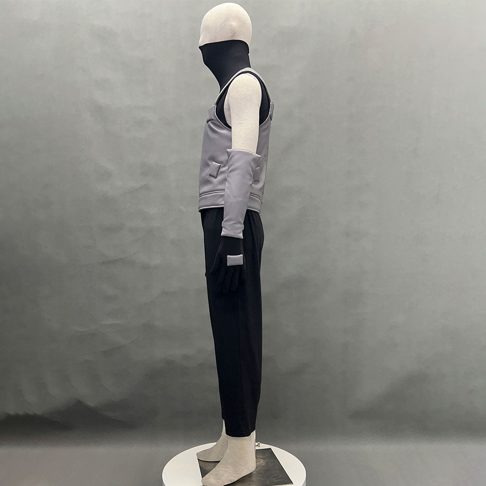 Anime Naruto Shippuden Hatake Kakashi Anbu Costume Mask Shirt Gray full Outfits Kit