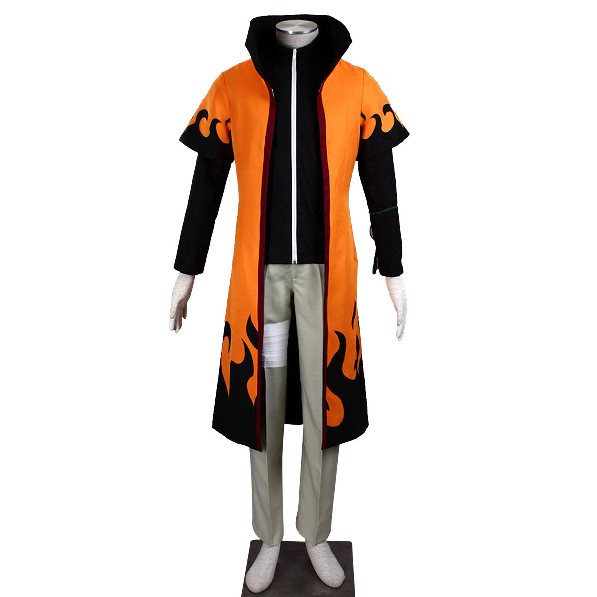Anime Naruto Costume Naruto Sixth Hokage Cosplay Outfit Kit for Men and Kids