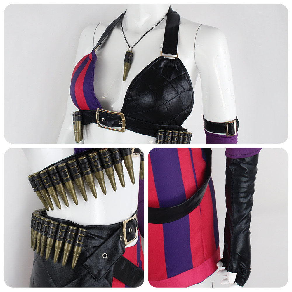 League of Legends(LoL) Costume Jinx Cosplay full Outfit Costume Kit