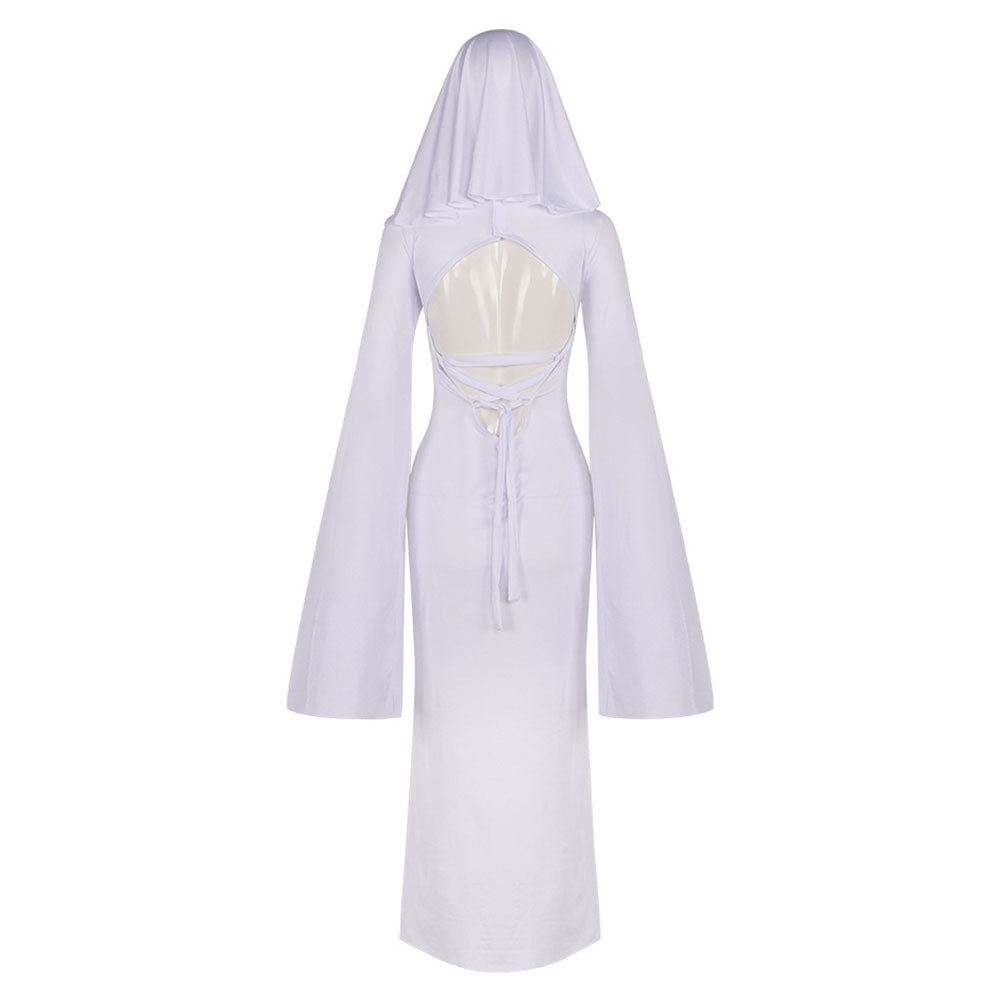 White Mrs. Apricot Cosplay Ghost girl Halloween Costume