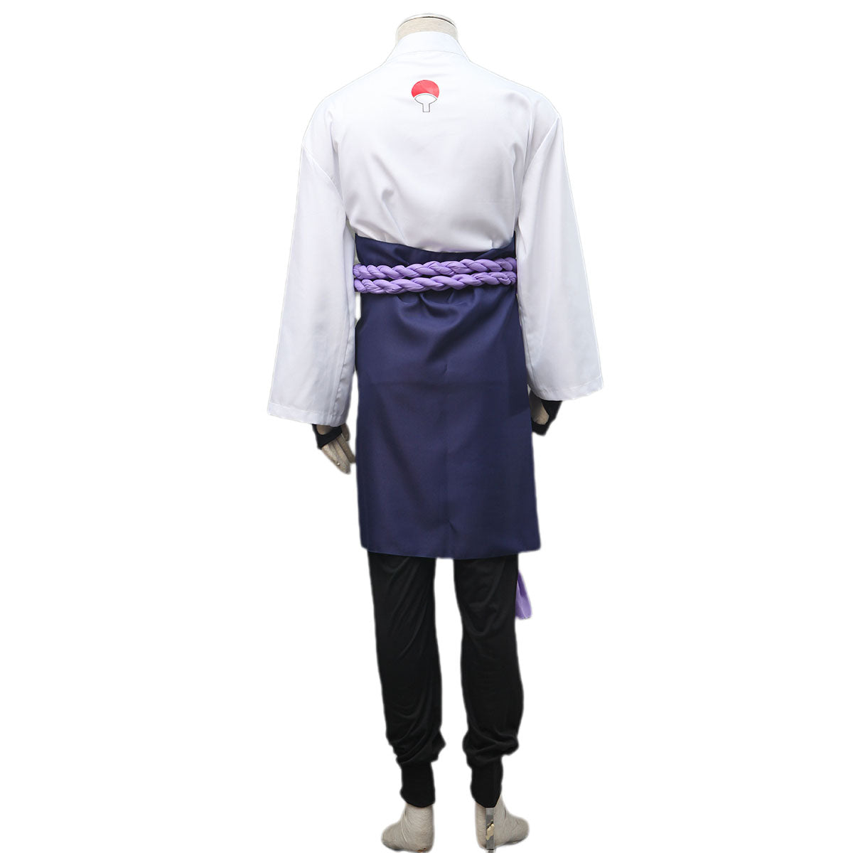 Naruto Shippuden Uchiha Sasuke Snake Organization Costume Outfit Kit with Wig