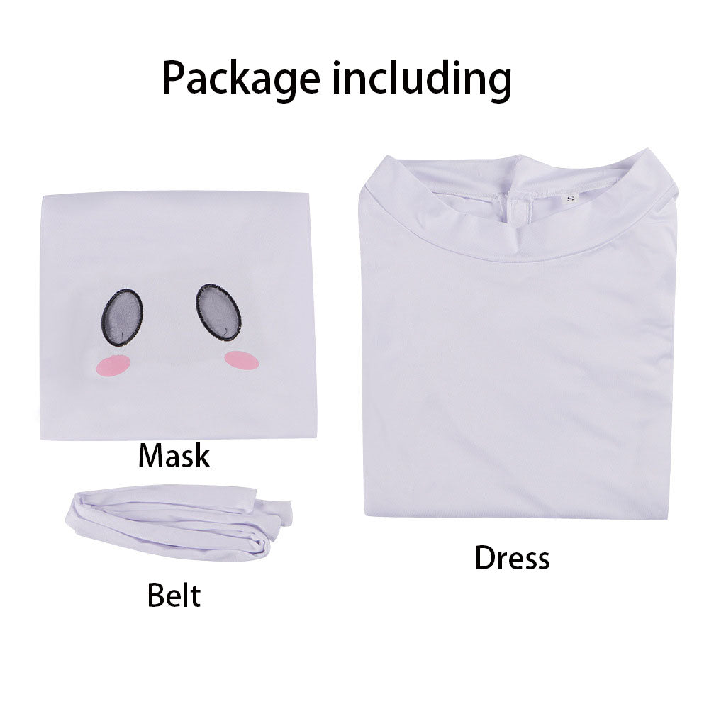 White Mrs. Apricot Cosplay Ghost girl Halloween Costume