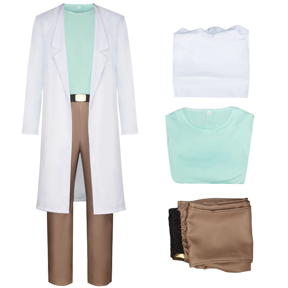 Rick and Morty Costume Rick Cosplay full Outfit Costume Kit Adults Kids