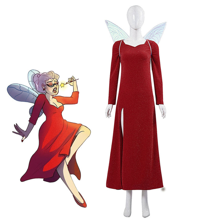 Shrek Costume Fairy Godmother Red Dress Costume Kit – Costume-Craft