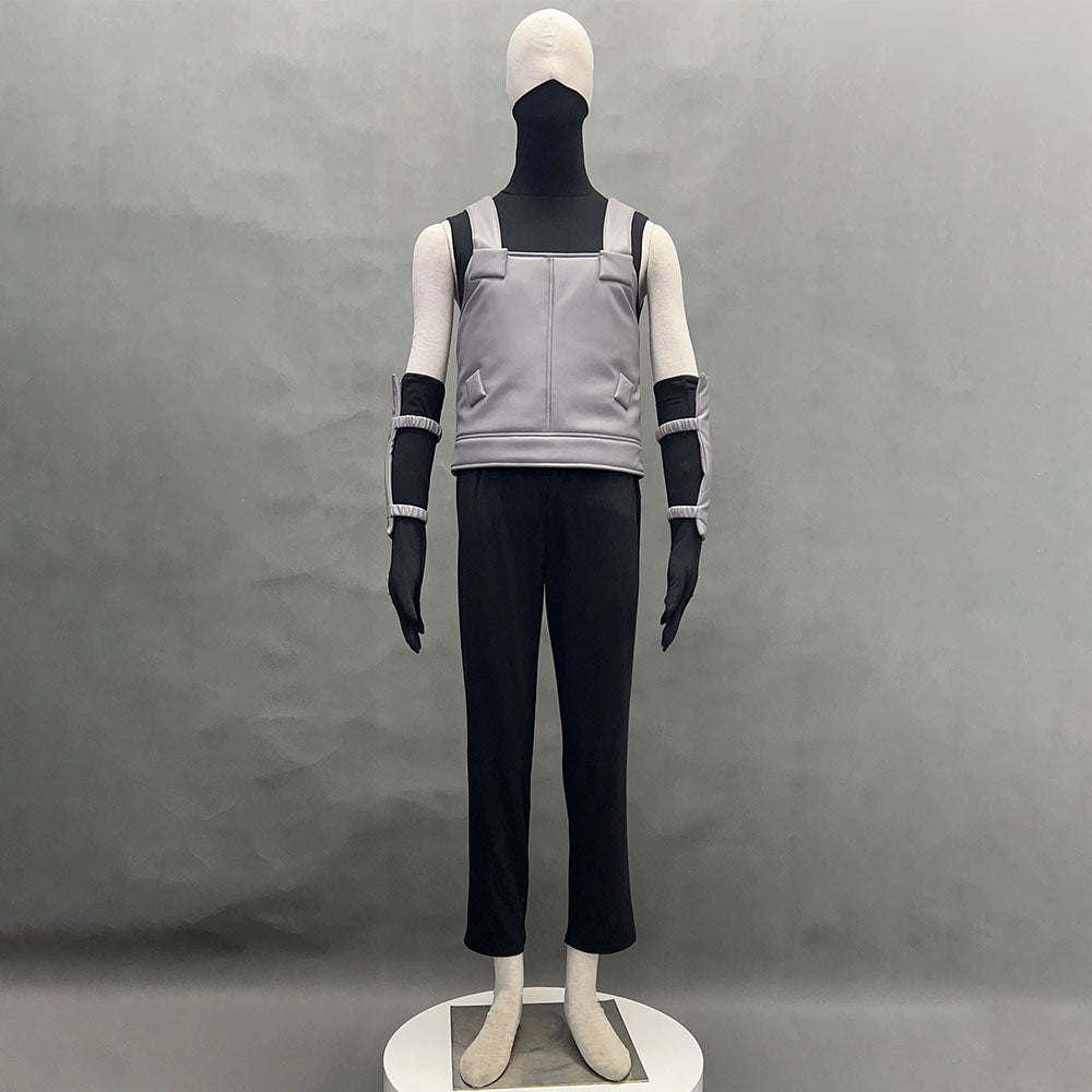 Anime Naruto Shippuden Hatake Kakashi Anbu Costume Mask Shirt Gray full Outfits Kit