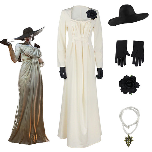 Resident Evil Costume Alcina Dimitrescu Cosplay full Outfit Costume Kit