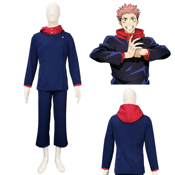 Anime Jujutsu Kaisen Yuji Itadori Cosplay Uniform Costume Kit – Costume ...
