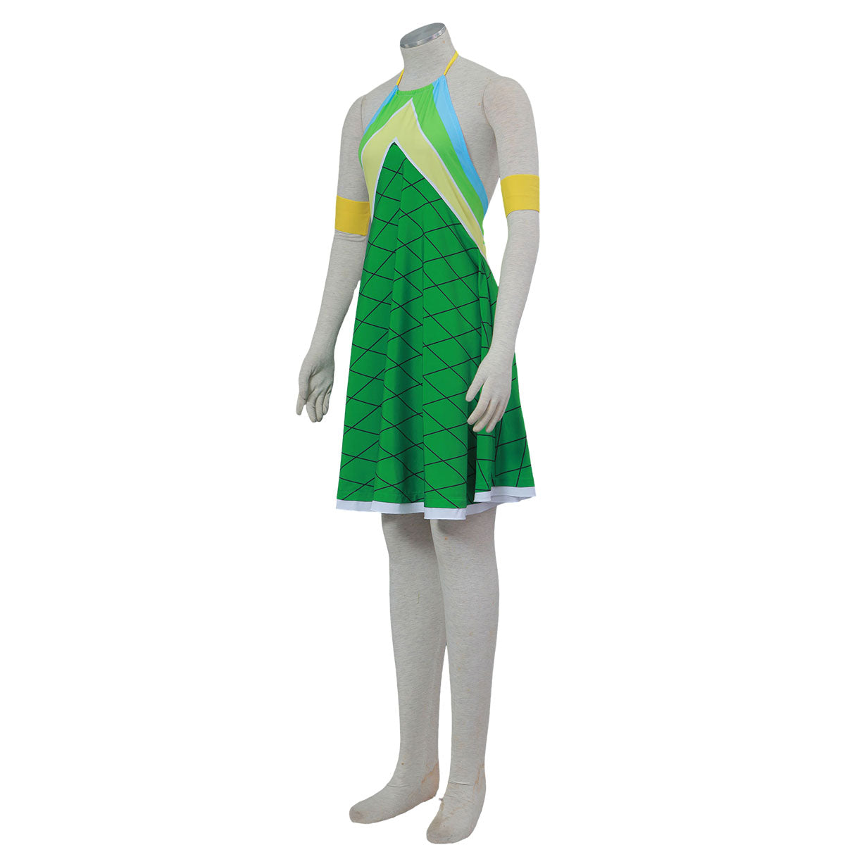 Fairy Tail Costume Wendy Marvell Cosplay Green Dress with Arm Bracers