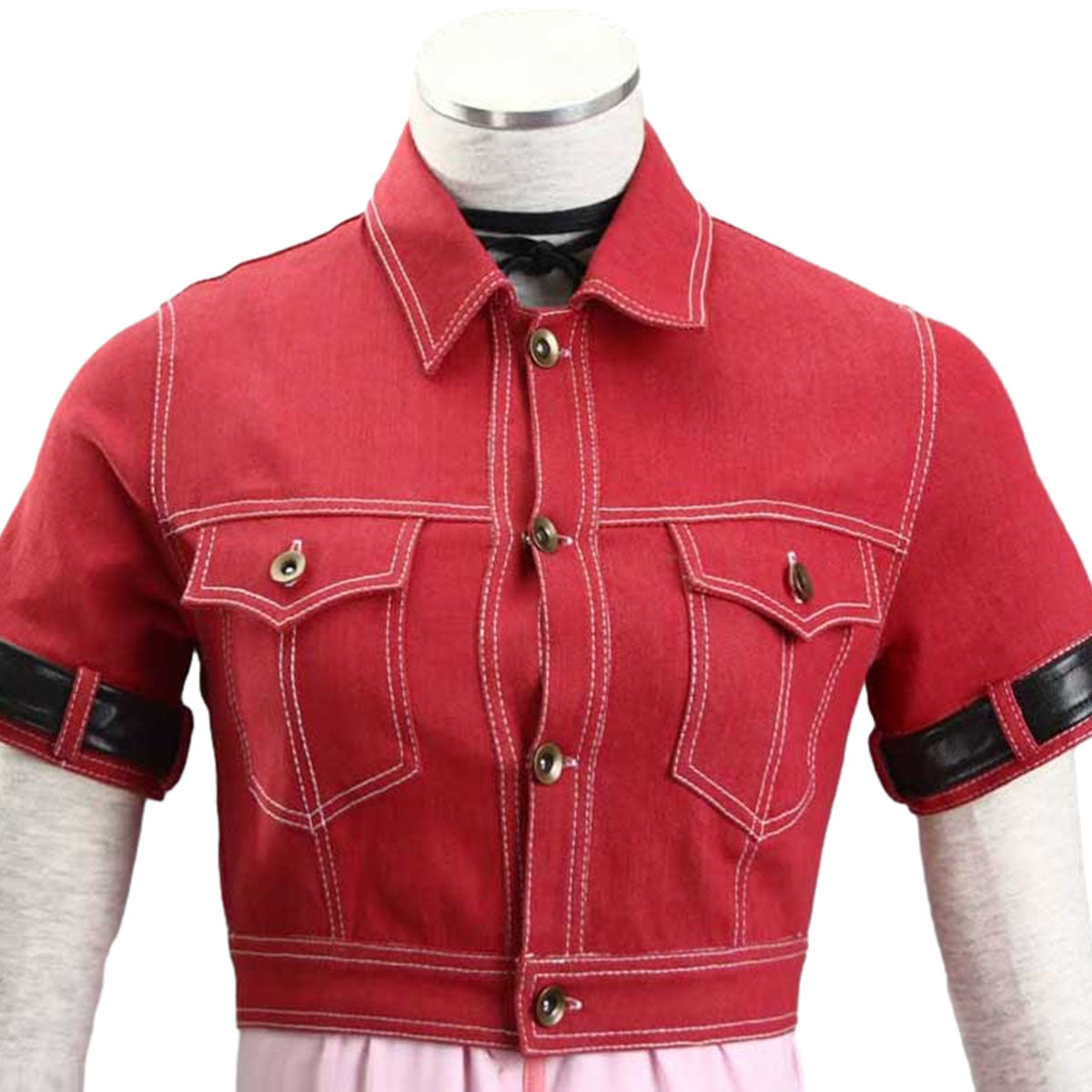 Final Fantasy 7 Costume Aerith Gainsborough Cosplay Kit with Accessories