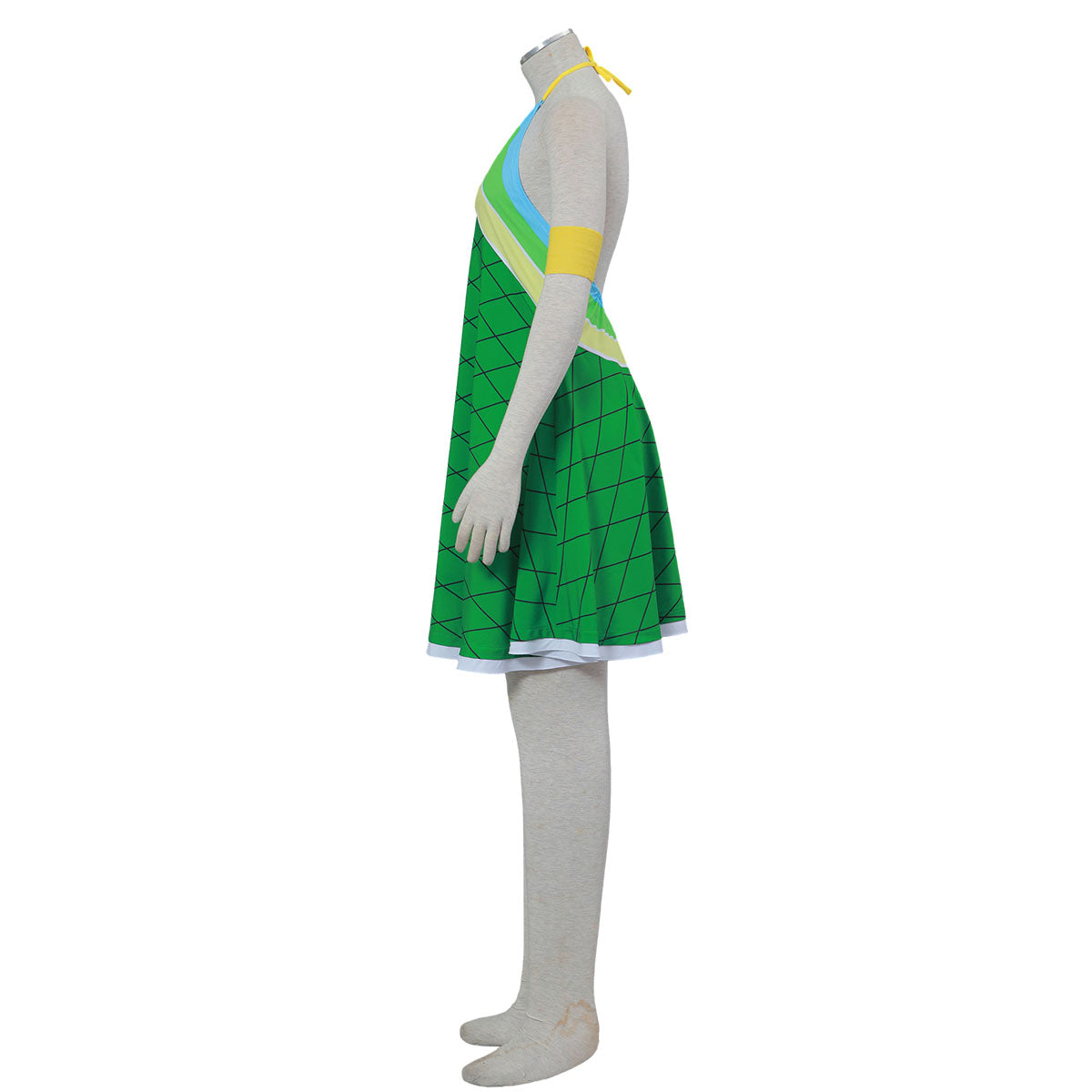 Fairy Tail Costume Wendy Marvell Cosplay Green Dress with Arm Bracers