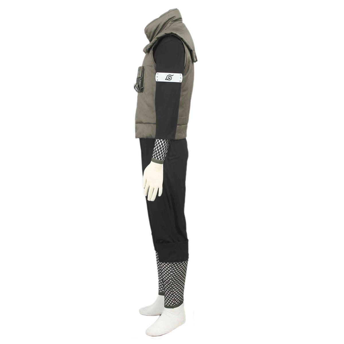 Anime Naruto Costume Shikamaru Nara Cosplay Outfit Kit with Ninja Arm Band For Men and Kids
