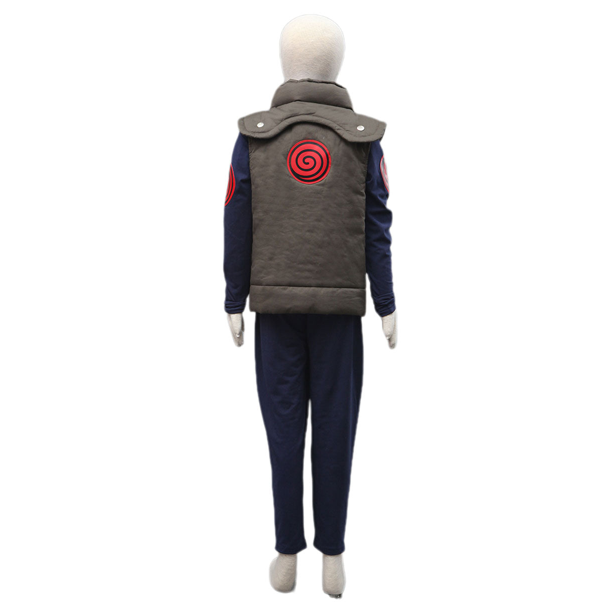 4 PCS Anime Naruto Costume Kakashi Iruka Jonin Uniform Kit with Headband for Men and Kids
