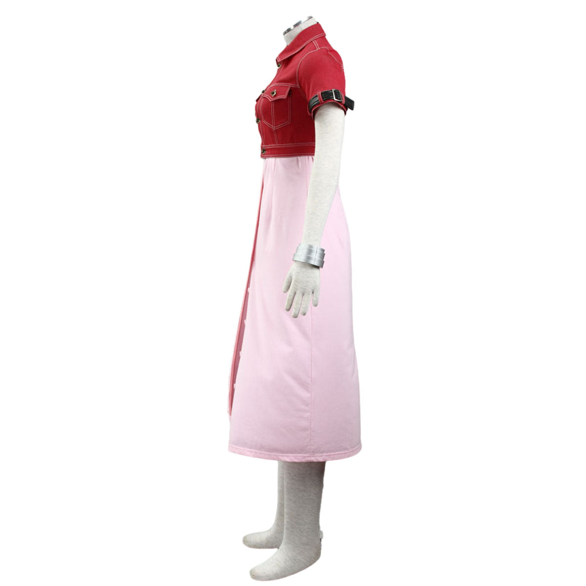 Final Fantasy 7 Costume Aerith Gainsborough Cosplay Kit with Accessories