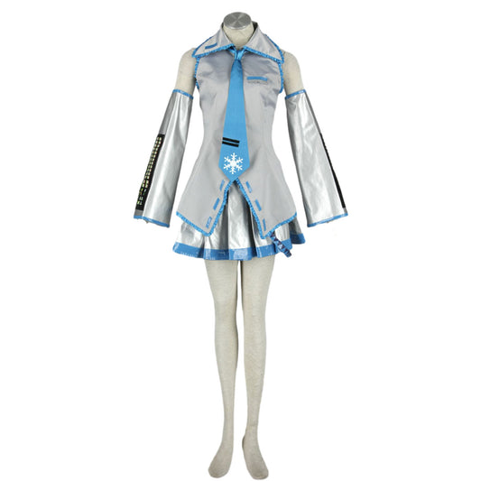 Virtual Singer Winter Frost Diva 39 Cosplay Dress Kit with Accessories for Women Kids