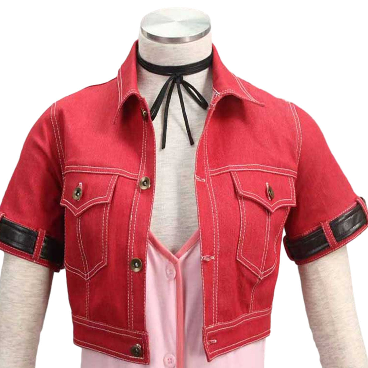Final Fantasy 7 Costume Aerith Gainsborough Cosplay Kit with Accessories