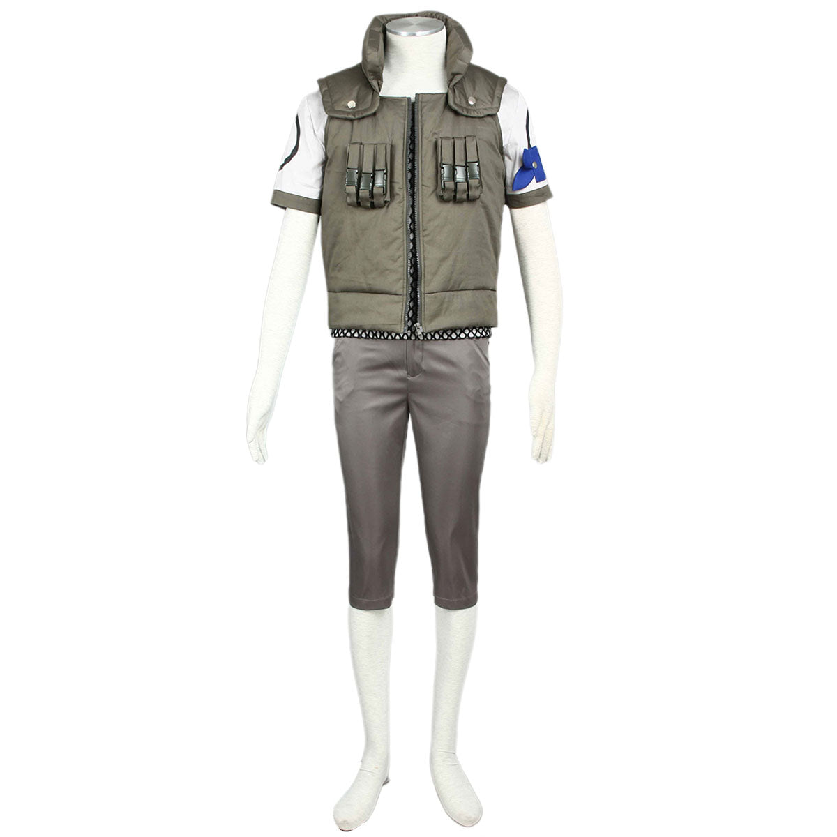5 PCS Anime Naruto Costume Shikamaru Nara Cosplay Full Outfit Kit for Men and Kids