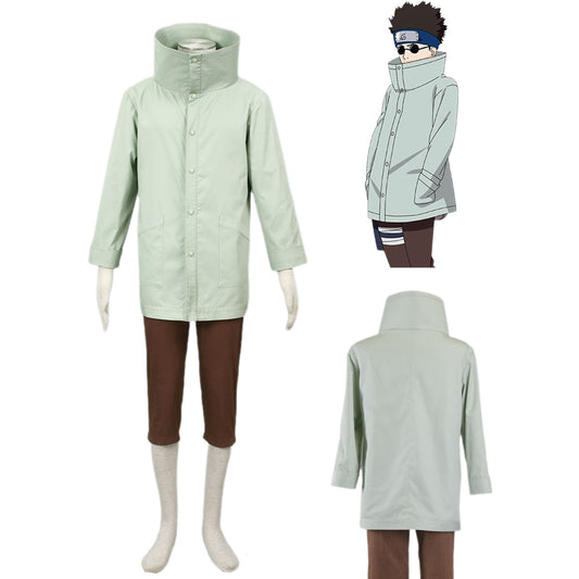 Anime Naruto Juvenile Aburame Shino Cosplay Costume Outfit Kit