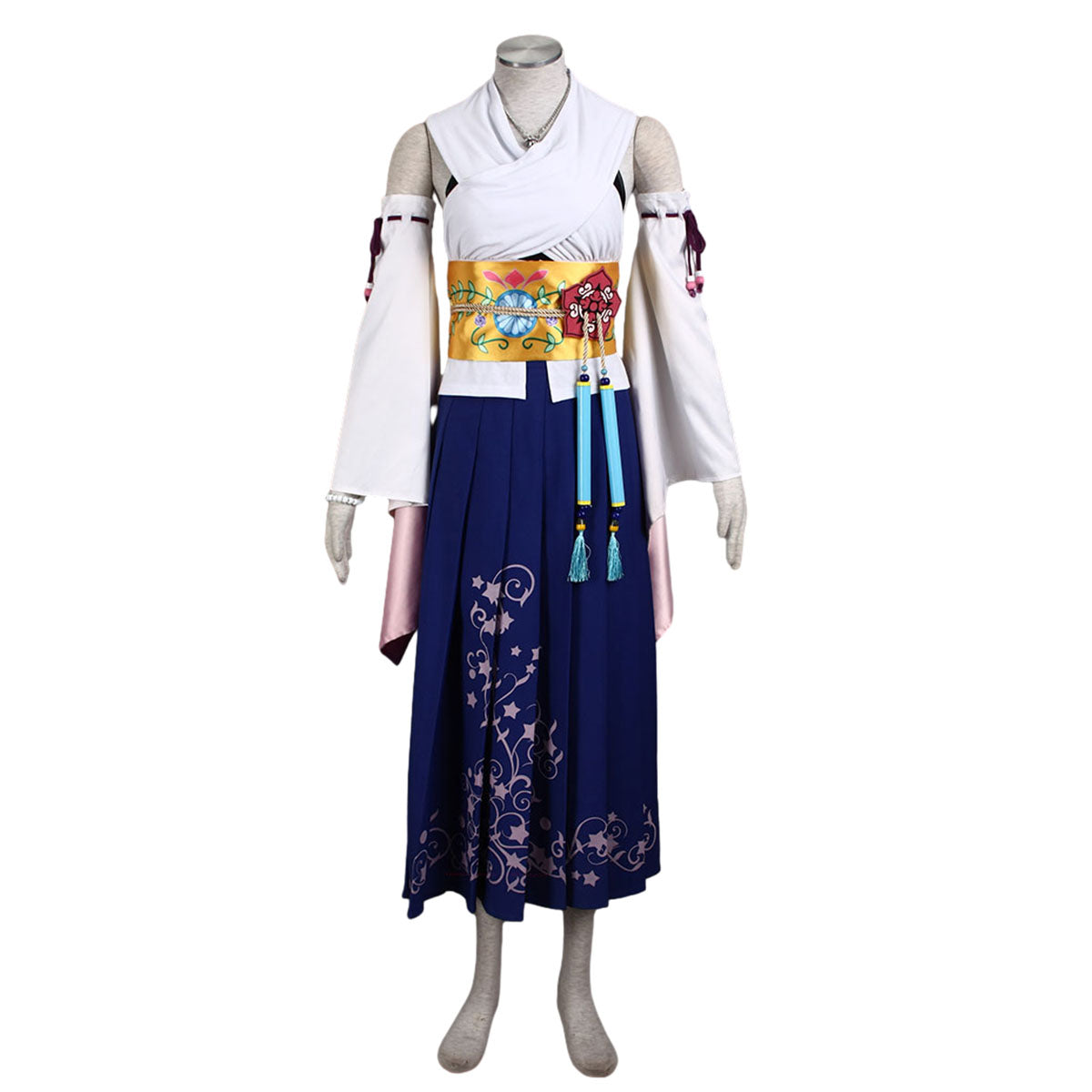 Final Fantasy X 10 Yuna Cosplay Costume Full Outfit Kit