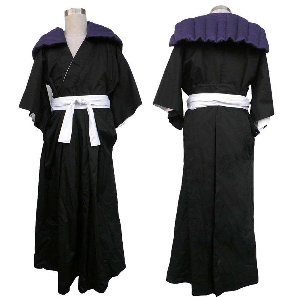 2nd Division Vice Captain Black Cosplay with Purple Padded Collar Robe Kit