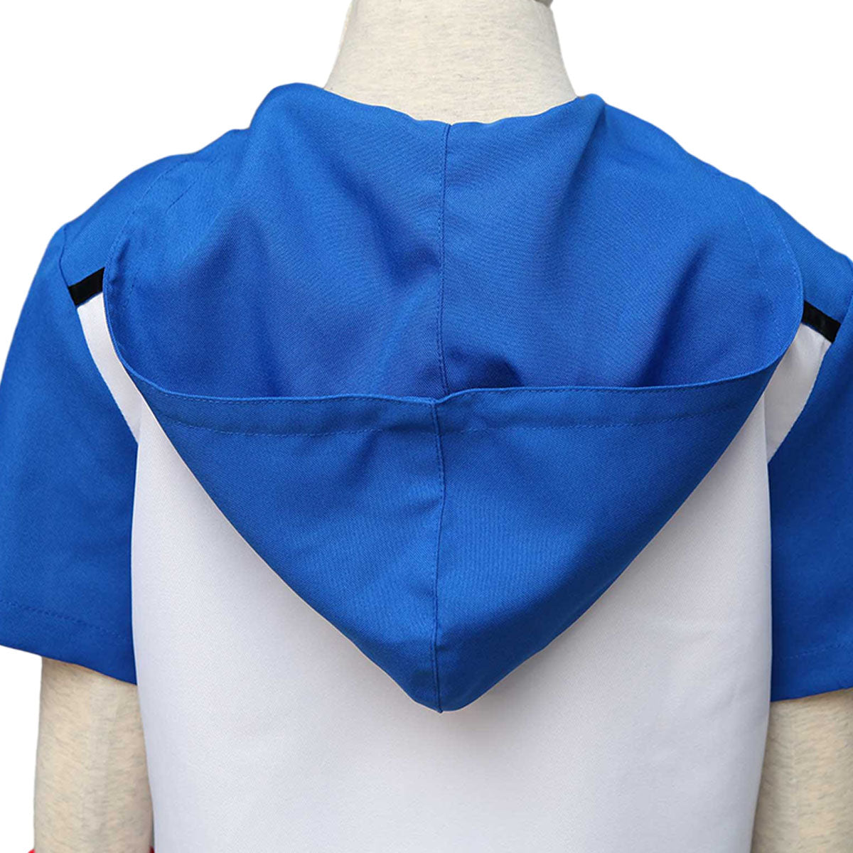Pokemon Costume Trainer Ash Ketchum Hoodie Short Sleeve Cosplay Kit with Hat and Gloves