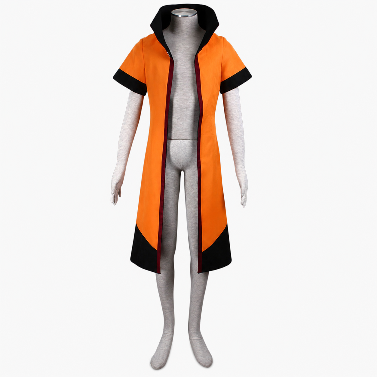 Anime Sixth Village Leader Ninja Cosplay Costume Orange Cloak for Men and Kids