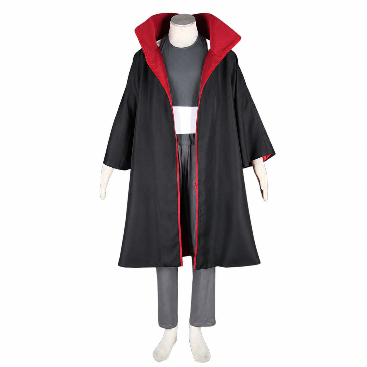 Red Clouds Version Available - Anime Immortal Fighter Ninja Cosplay Outfit Kit with Hood Mask for Men Kids