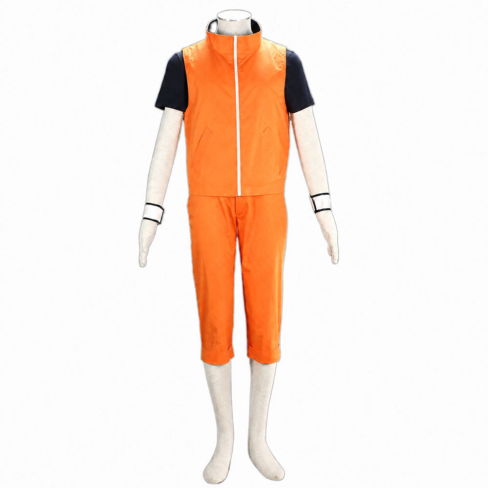 Anime Movie Red Clover Mission Fox Spirit Orange Ninja Cosplay Costume for Men and Kids