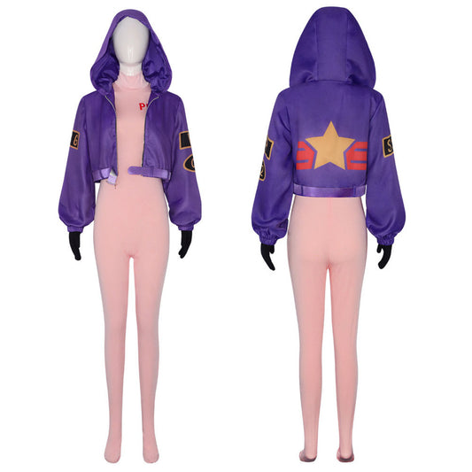 Anime Pink-Haired Punk Style Scientist Cosplay Full Outfit Costume Kit