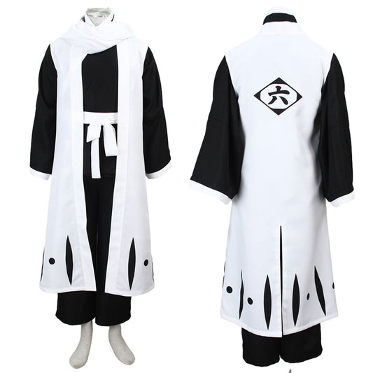 White 6th Captain Cosplay Outfit with White Scarf