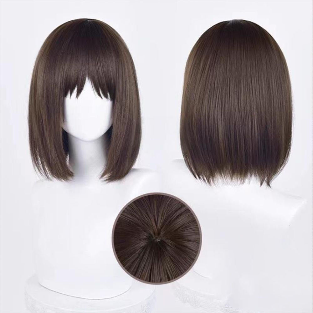Anime Costume Brown-Haired Ninja Cosplay Wig with Headband