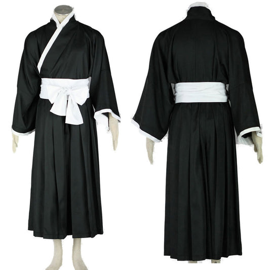 Black Cosplay Kimono Robe Outfit Kit