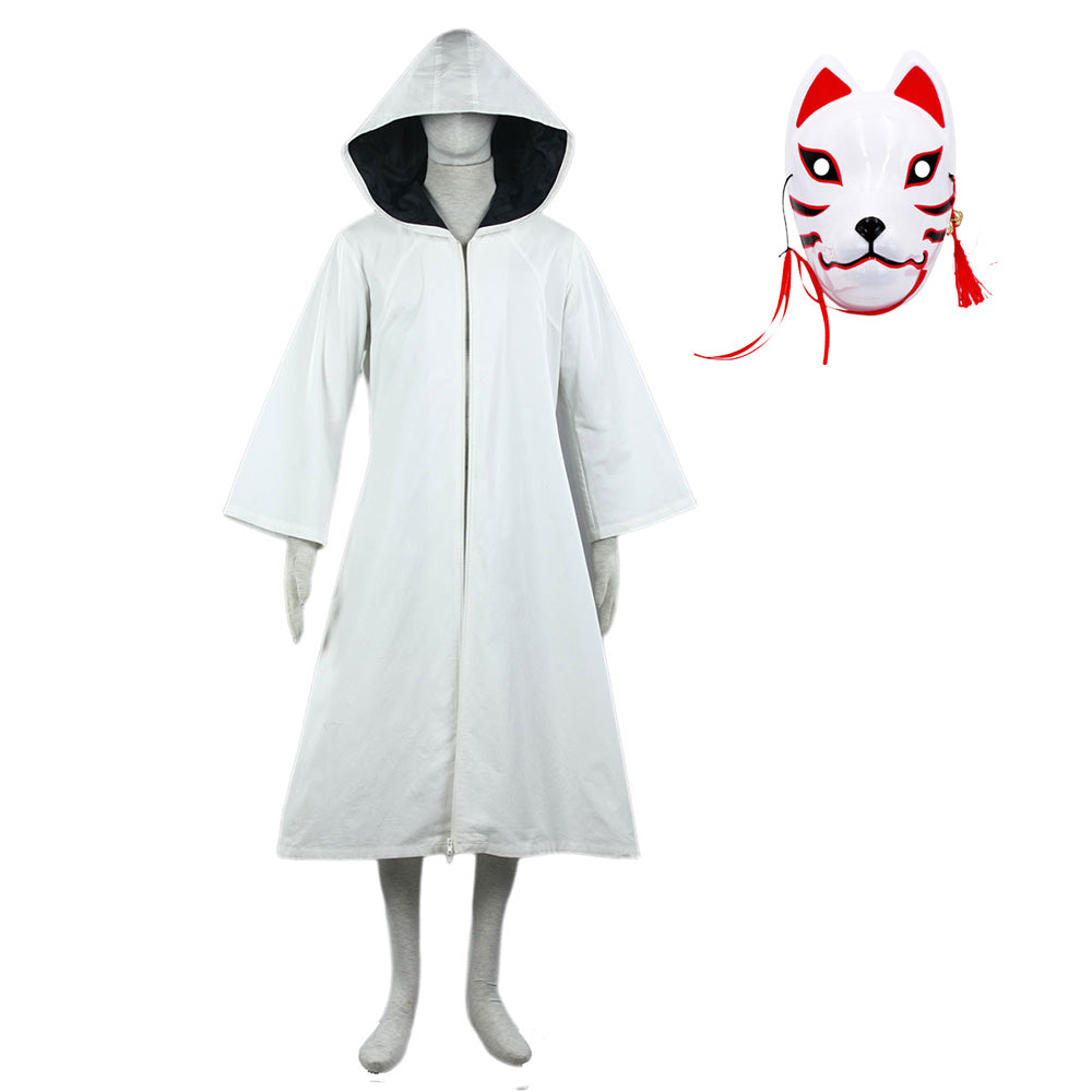 Anime Shadow Ops White Cloak Cosplay with Mask for Adults and Kids