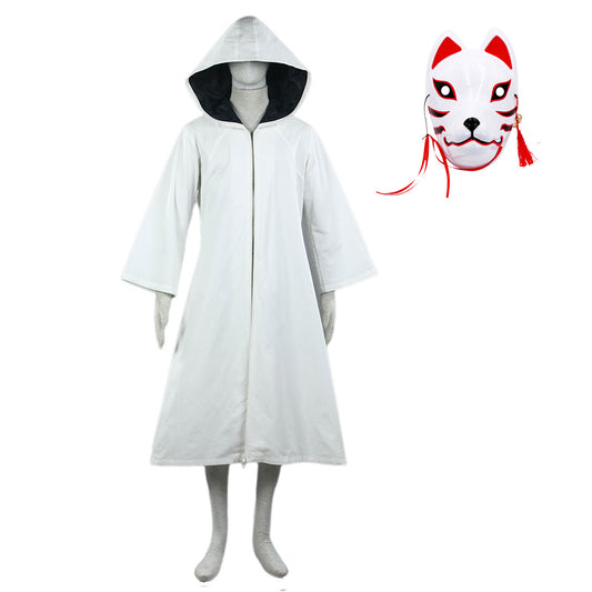 Anime Shadow Ops White Cloak Cosplay with Mask for Adults and Kids