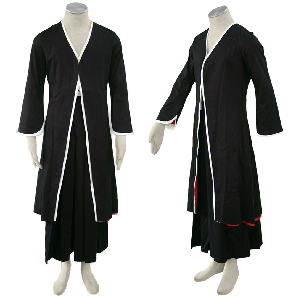 Black Spirit Warrior Bankai Form Cosplay Black Robe Outfit Full Kit
