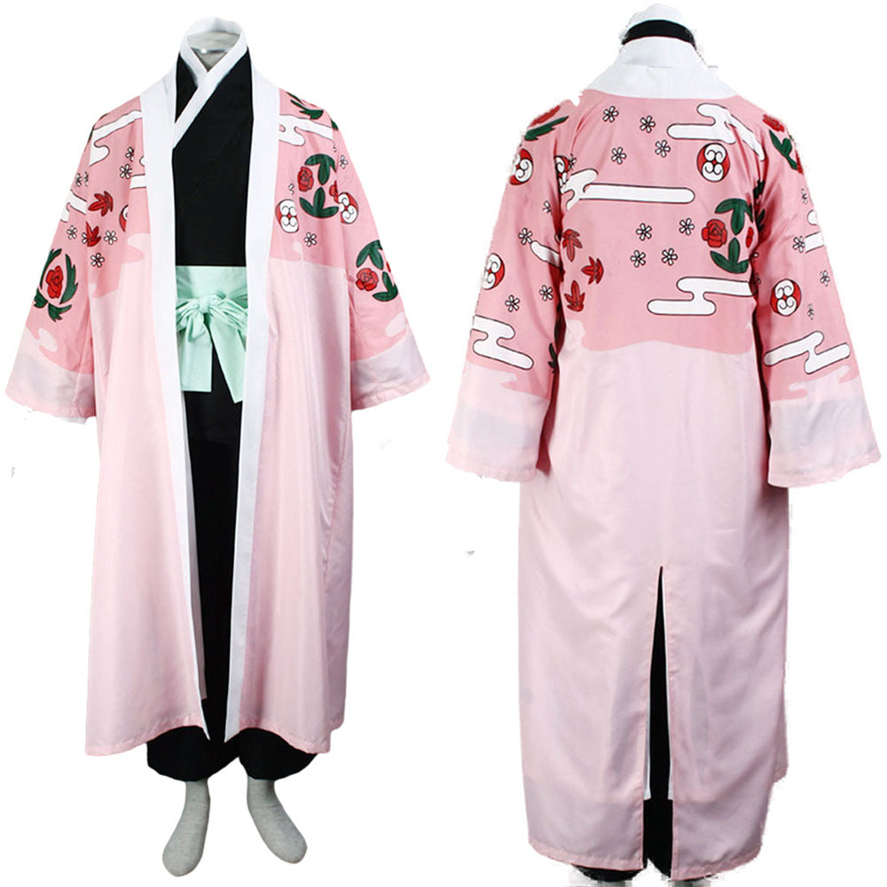8th Captain Cosplay Costume Pink Floral Cloak Robe full Outfit
