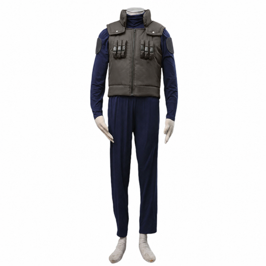 Anime Jonin Elite Ninja Uniform Kit with Classic Ninja Headband for Men and Kids