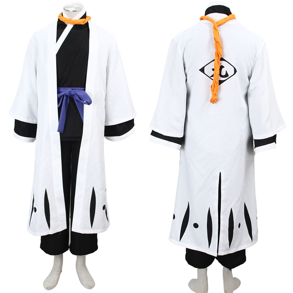 9th Captain Cosplay White Outfit with Orange Scarf