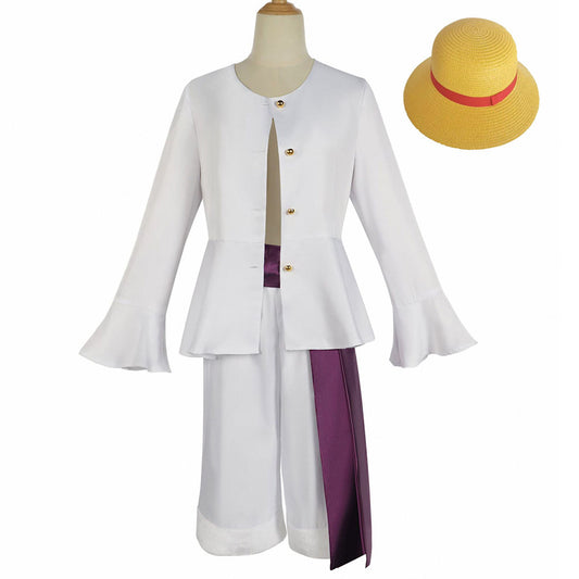 Anime White Sun Warrior Cosplay Costume Full Outfit Kit for Men and Kids
