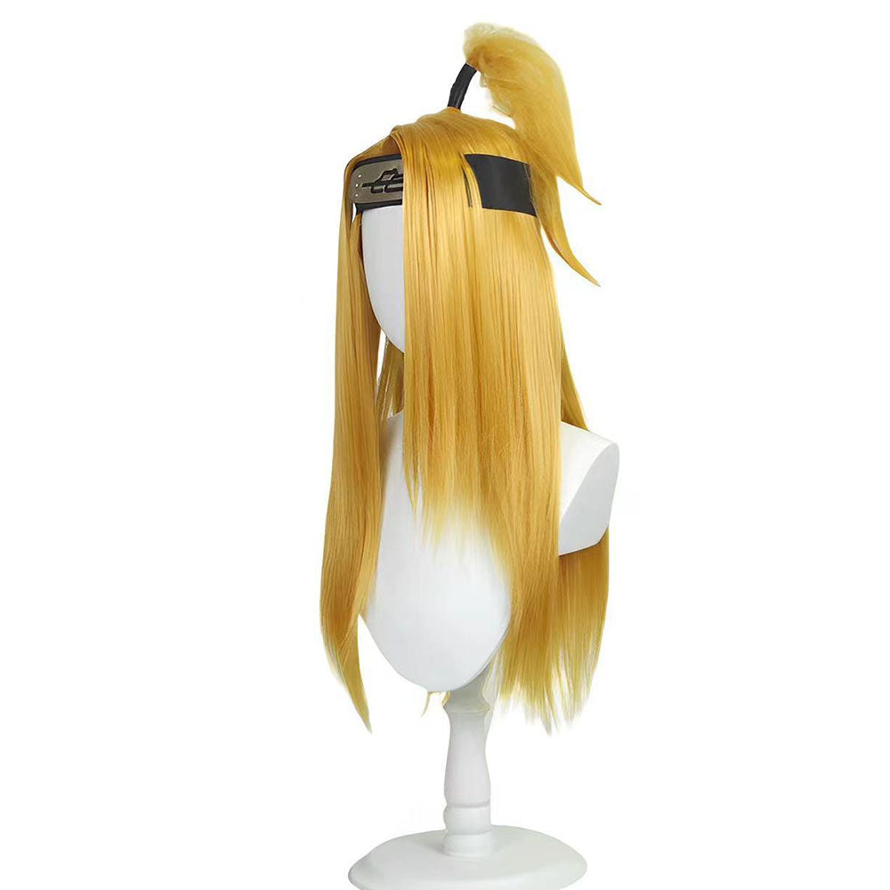 Anime Naruto Costume Deidara Cosplay Wig with Classic Ninja Headband