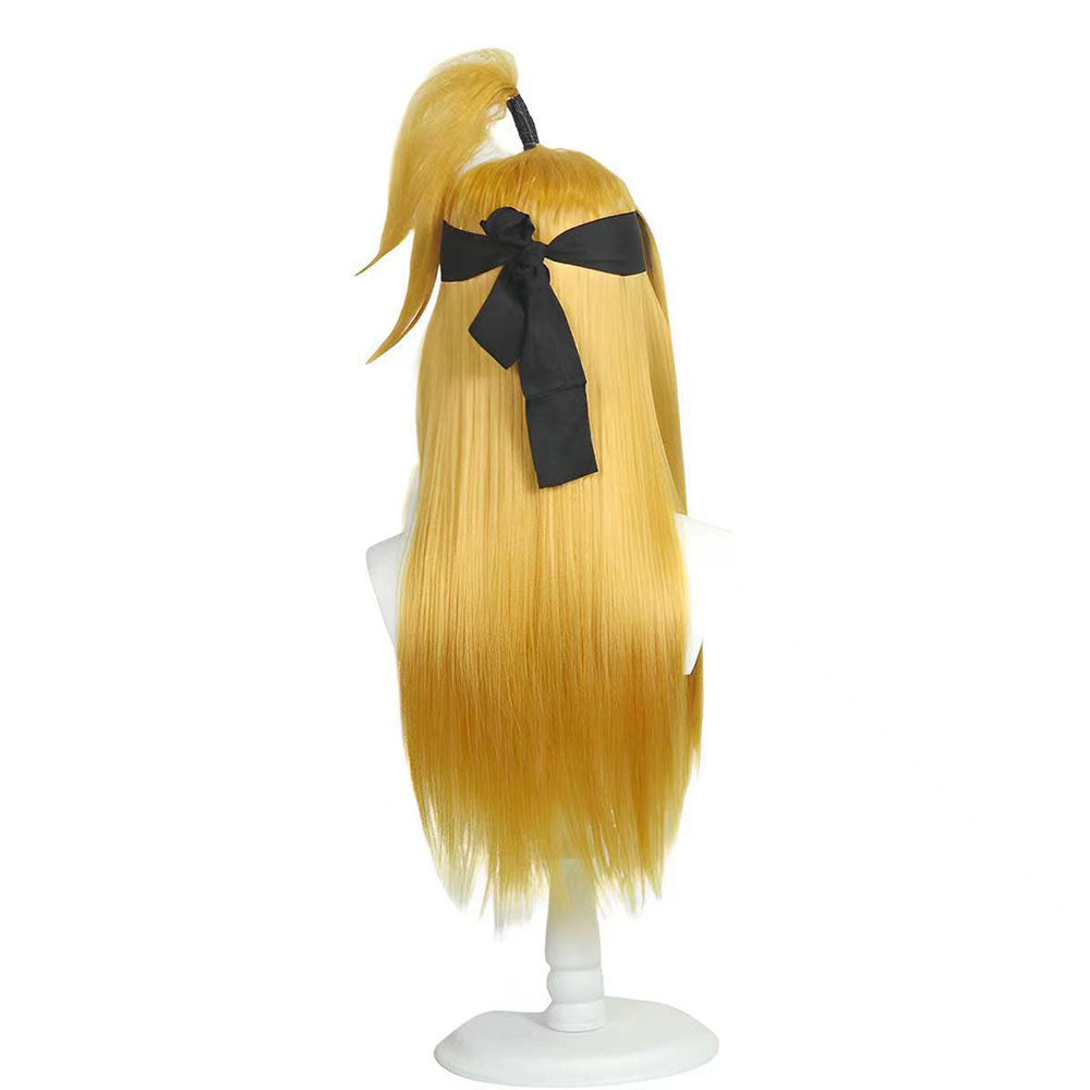 3 PCS Anime Naruto Costume Akatsuki Deidara Cosplay Embroidered Cloak with Wig Adults Kids
