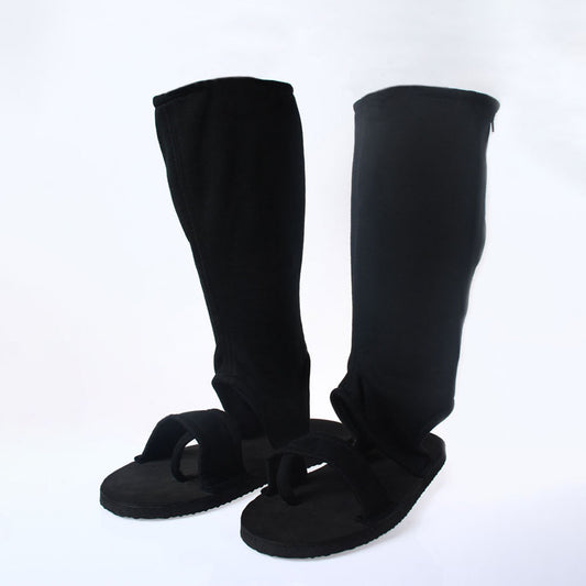 Ninja-Inspired Black Cosplay Sandals Boots for Men and Kids