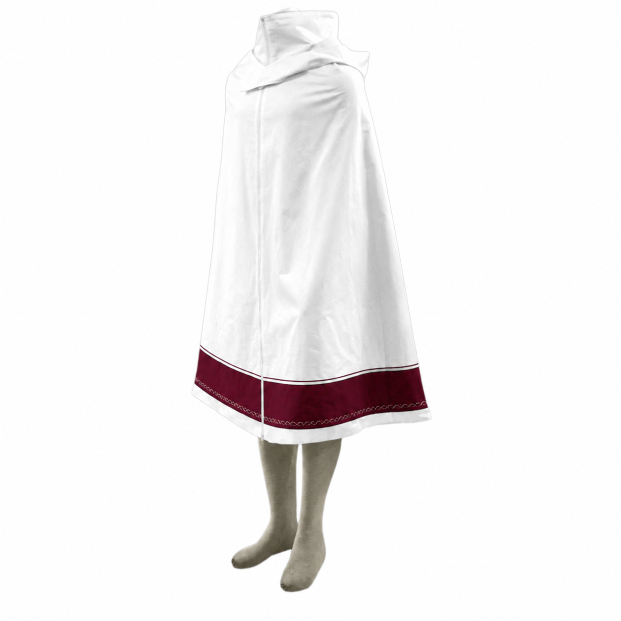 Anime Hidden Village Ninja Cosplay Costume White Cloak for Adults and Kids