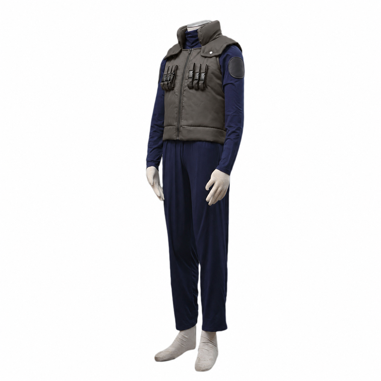 Anime Ninja Jonin Uniform Kit with Classic Ninja Headband for Men and Kids
