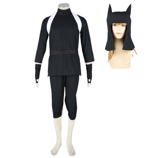 Anime Desert Puppet Master Ninja Cosplay Outfit Kit with Hat with Headband for Men and Kids