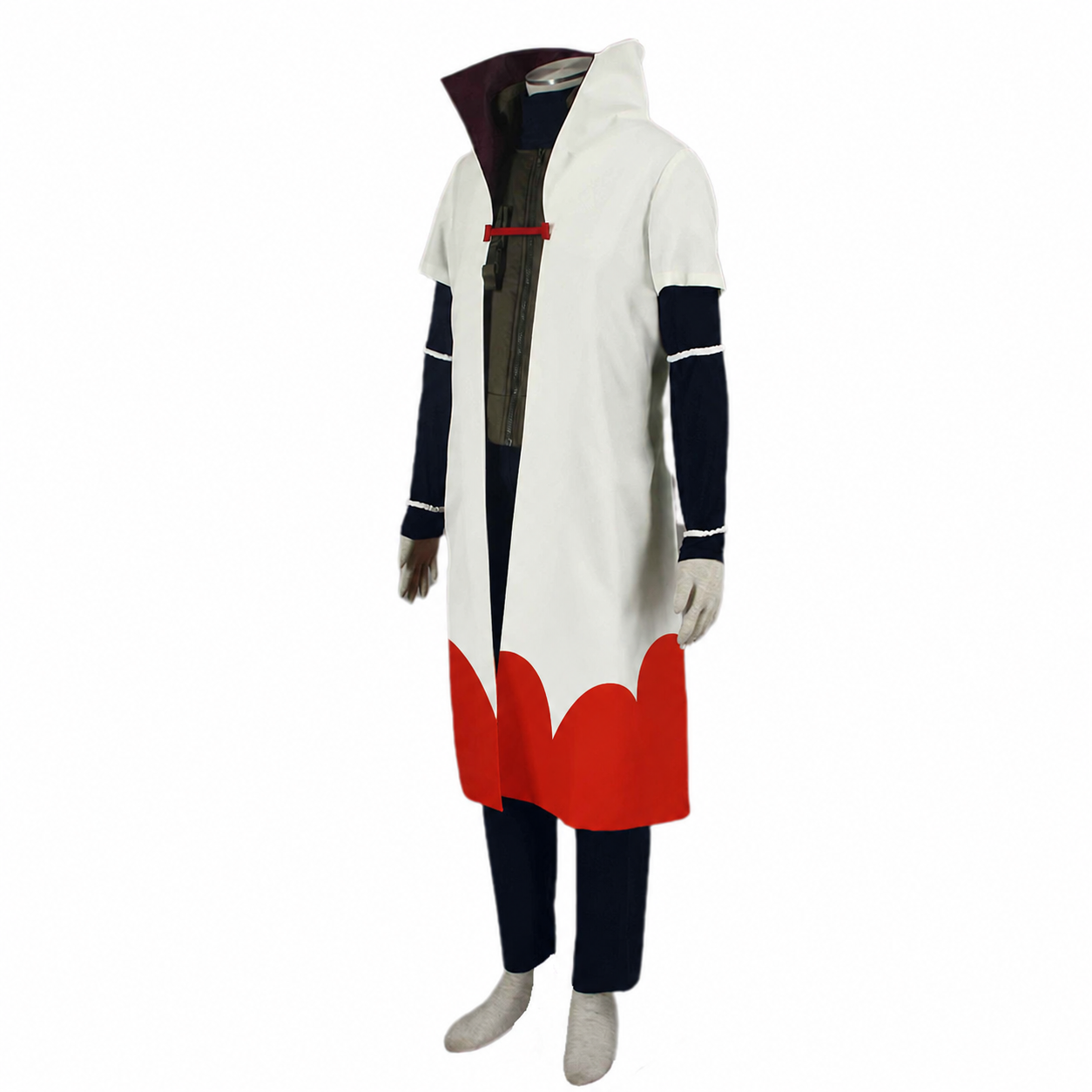Anime Blonde Golden Flash Ninja Cosplay Costume White Cloak Full Outfit Kit for Men and Kids