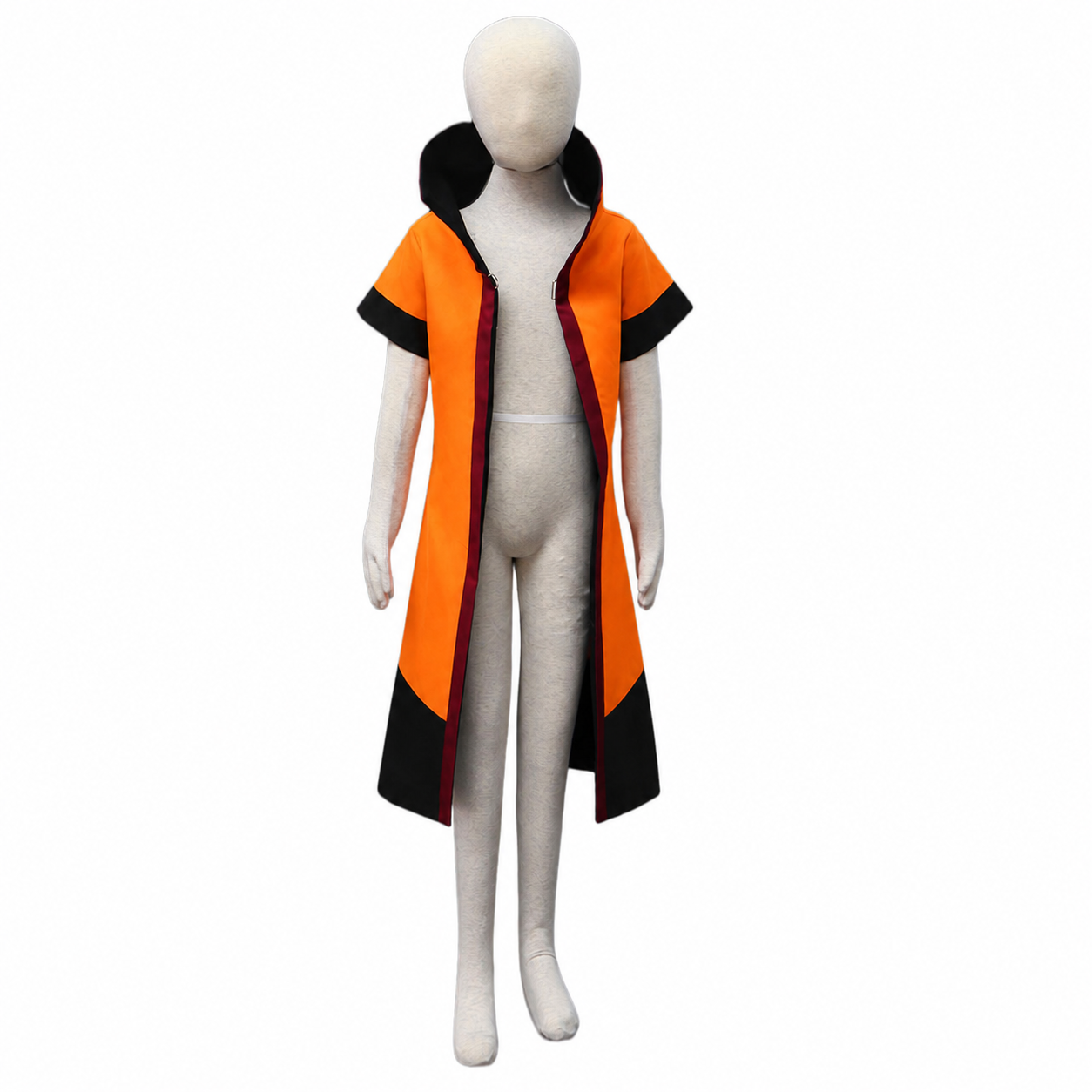 Anime Sixth Village Leader Ninja Cosplay Costume Orange Cloak for Men and Kids