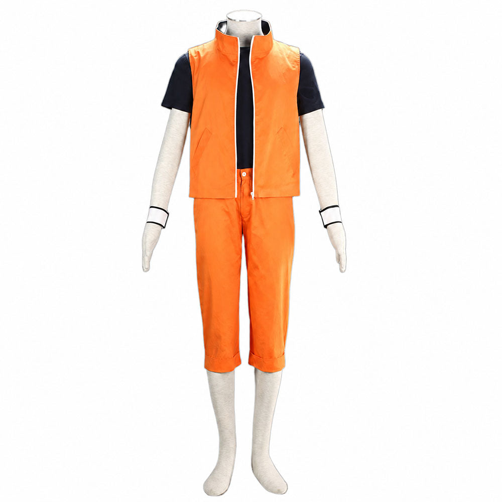 Anime Movie Red Clover Mission Fox Spirit Orange Ninja Cosplay Costume for Men and Kids