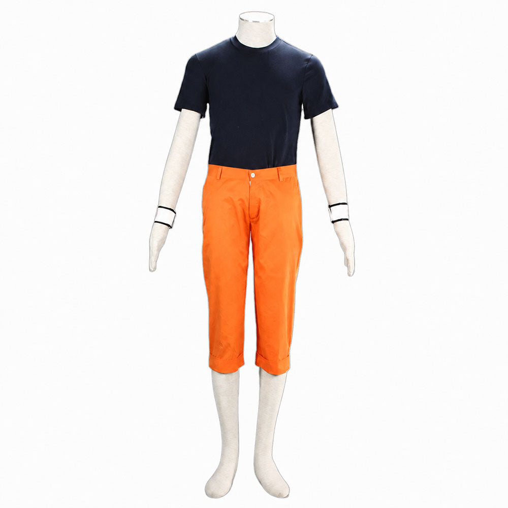 Anime Movie Red Clover Mission Fox Spirit Orange Ninja Cosplay Costume for Men and Kids